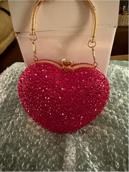RAMLA Handbags - Women's RAMLA Pink Sequin Heart Clutch One Size